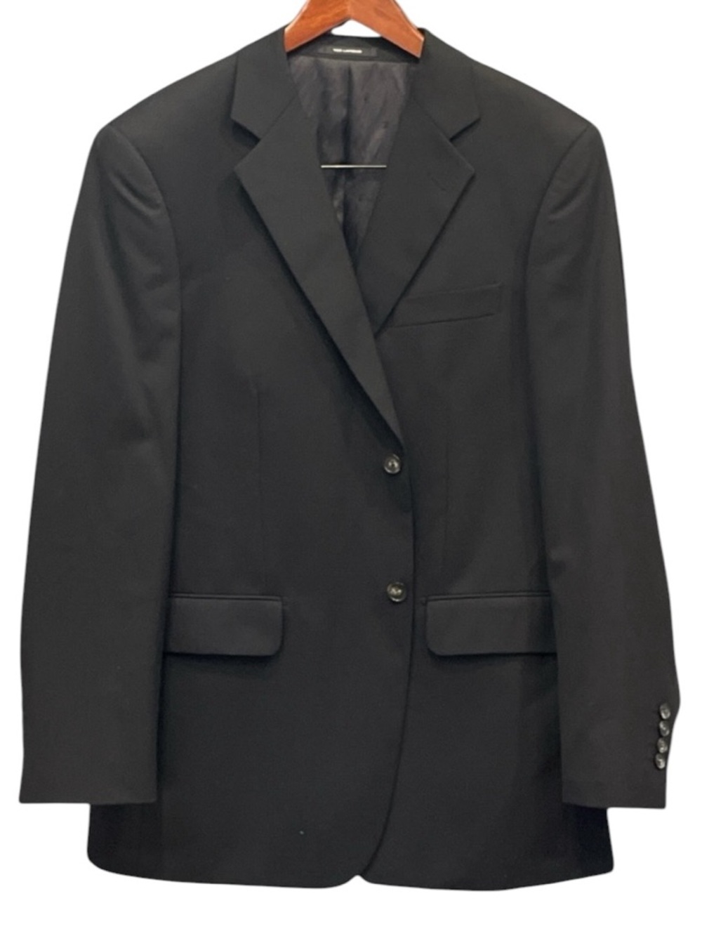 Ted Lapidus Paris Black Wool Suit US 42–44R Long Inseam 33” - Picture 4 of 15